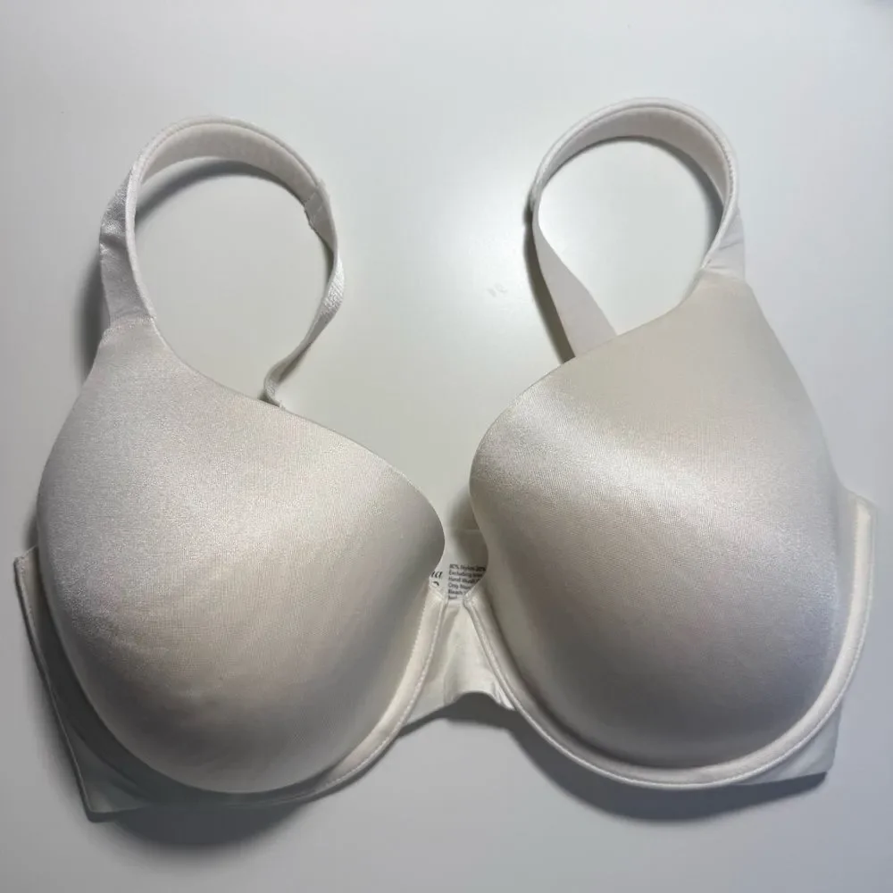 SOMA Full Coverage Shaping Bra 0814 Ivory White Underwire Satin 34DDD